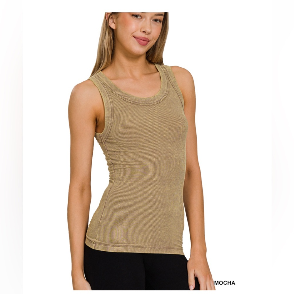 Zenana Ribbed Tank Top
